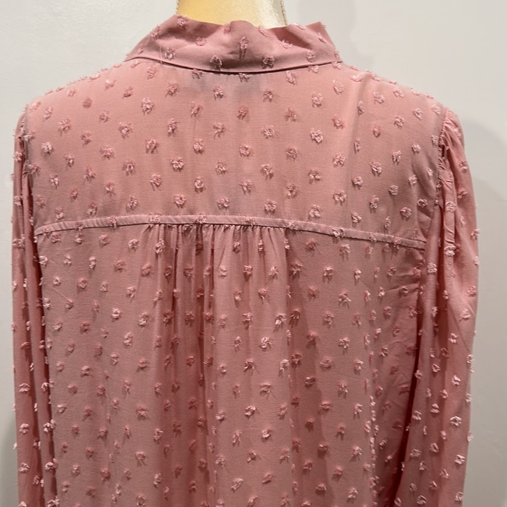 LOFT Clip Bow Blouse Size L - Picture 6 of 11